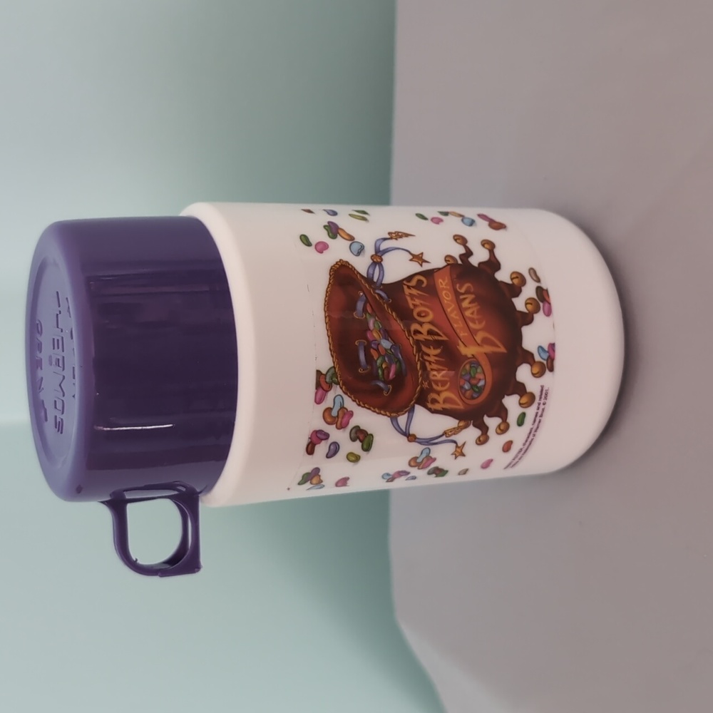 2001 Harry Potter BERTIE BOTTS FLAVORED BEANS Lunch Box Thermos